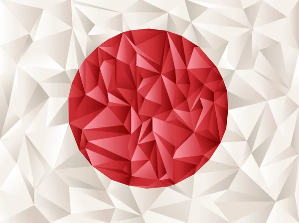 Japonsko vlajky origami kreativní nápad — Stockový vektor