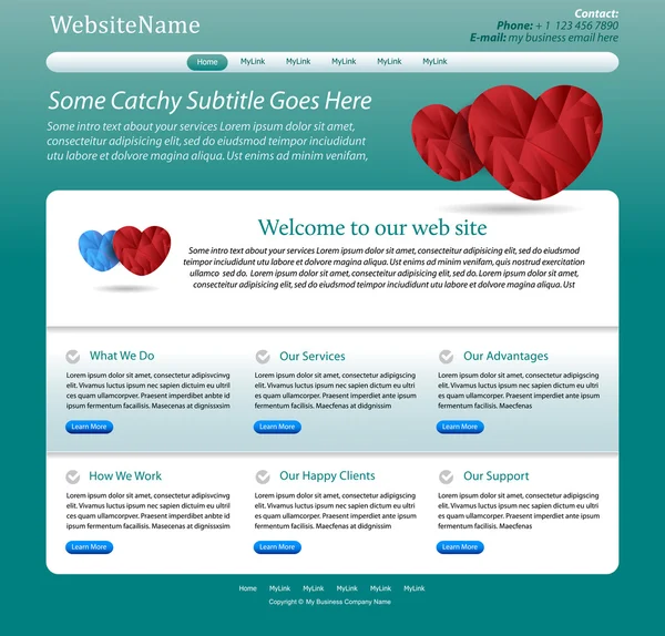 Webové stránky šablony lékařské, zdravotnické téma — Stockový vektor
