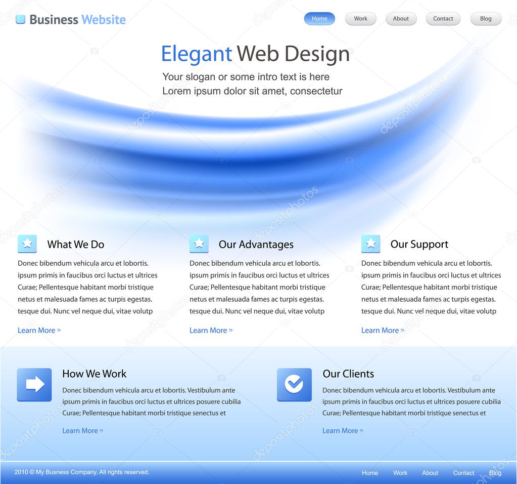 Elegant web site design template - vector
