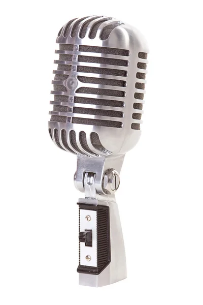Retro Mikrofon isoliert auf weiß — Stockfoto