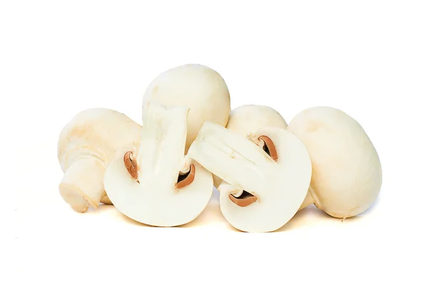 stock image Fresh mushrooms, isolated on white