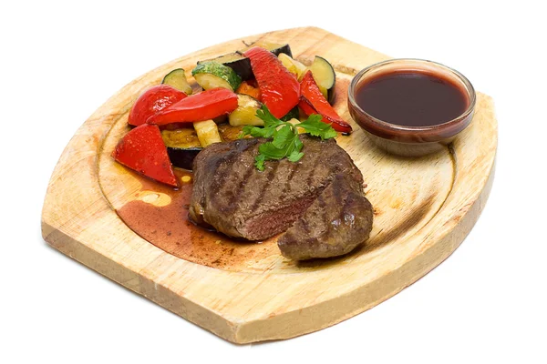 Restauration gastronomique - Steak isolé — Photo