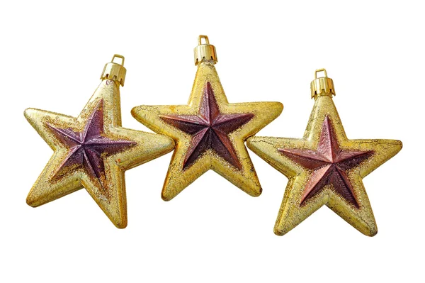Vánoční zlaté hvězdy — Stock fotografie