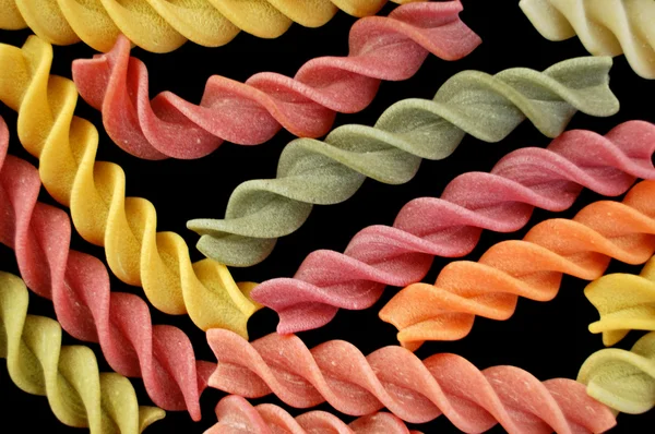 Fusilli colorati pasta italiana — Foto Stock