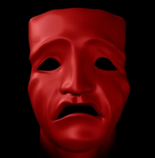 stock image Figure with tragedy mask