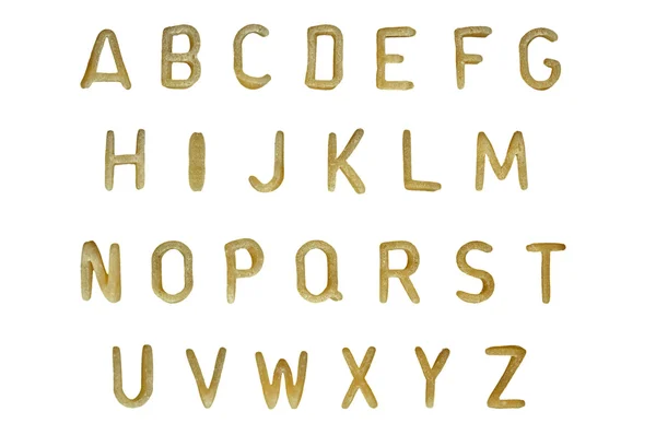 Těstoviny abecedy písmo — Stock fotografie
