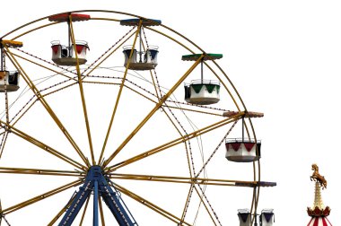 Ferris wheel in amusement park clipart