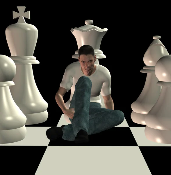 Checkmate 3d illustration — Stock Photo, Image