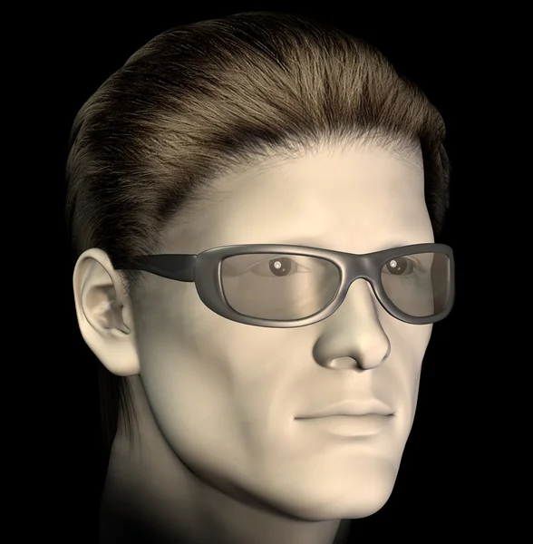 Człowiek ilustracja okulary — Zdjęcie stockowe