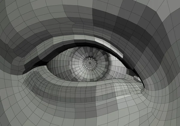 Ilustração mecânica do olho — Fotografia de Stock