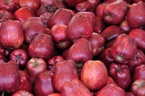 Rote Äpfel Obst Hintergrund — Stockfoto