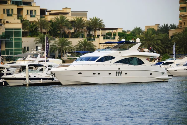 stock image Boats in Dubai Marina