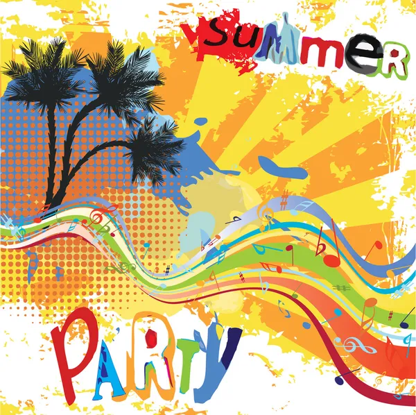 Summer party design — Stock Vector