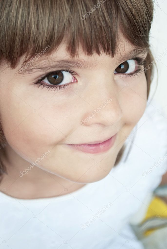 Closeup portrait of young girl