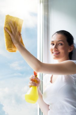 Washing windows clipart
