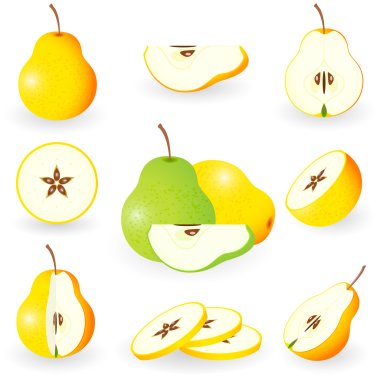 Icon Set Pear clipart