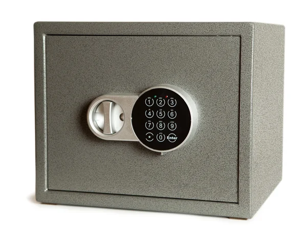 stock image Grey Bank safe isolated on white