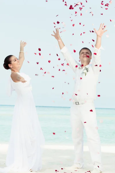 Pláži svatba — Stock fotografie