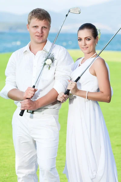 結婚式ゴルフ — ストック写真