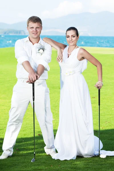 Matrimonio golf — Foto Stock