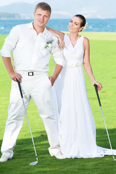 Весілля гольф — стокове фото