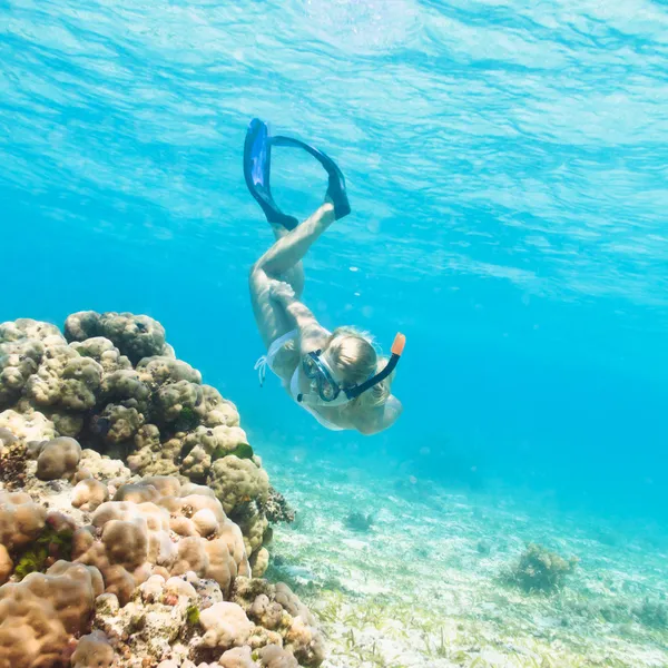 Mergulhador subaquático — Fotografia de Stock