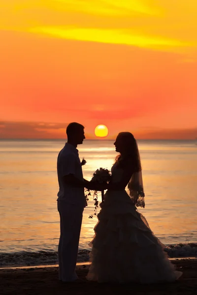 Casamento do nascer do sol — Fotografia de Stock