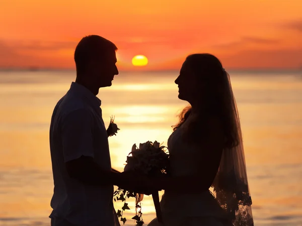 Mariage au lever du soleil — Photo