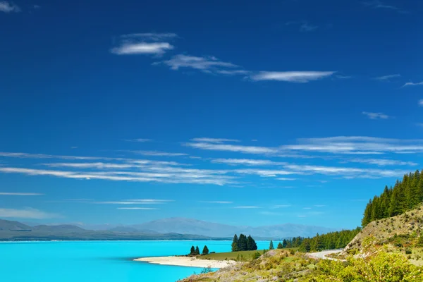 Jezero Pukaki, Nový Zéland — Stock fotografie