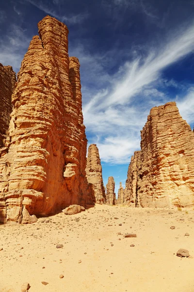 撒哈拉沙漠，塔西里岩画阿尔及利亚 — 图库照片