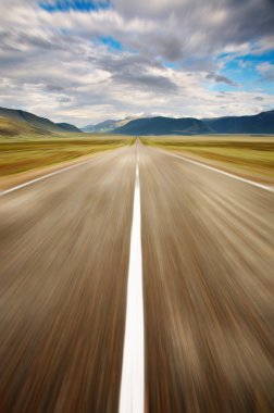 Road with motion blur clipart