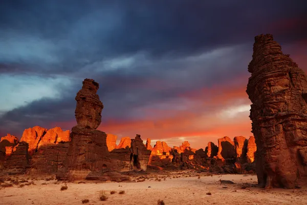 Sonnenaufgang in der Sahara-Wüste — Stockfoto