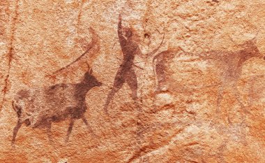 Rock paintings of Tassili N'Ajjer, Algeria clipart