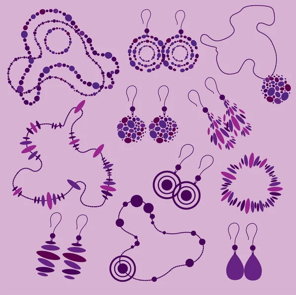 stock vector Vector set of fashion jewelry