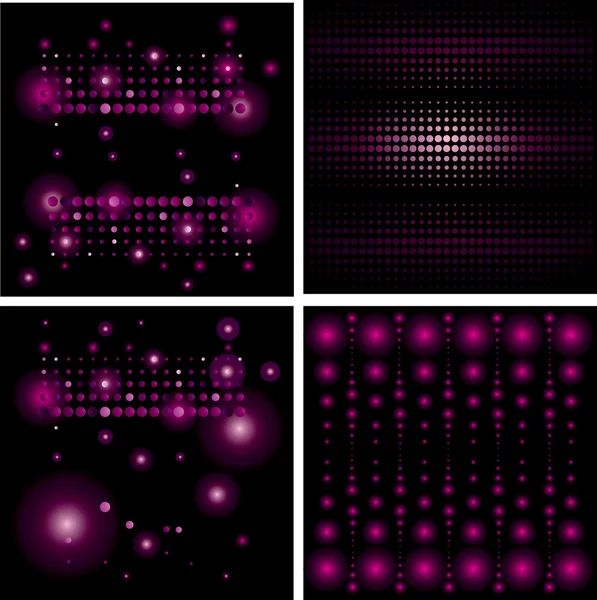 Uppsättning disco-ball mönster — Stock vektor