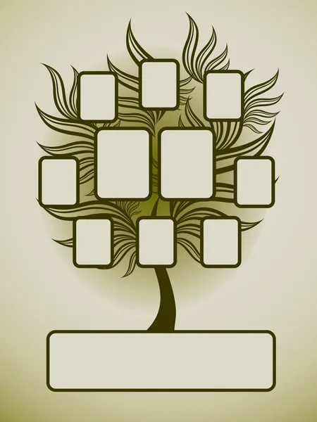 Векторний дизайн сімейства дерев з рамками — стоковий вектор