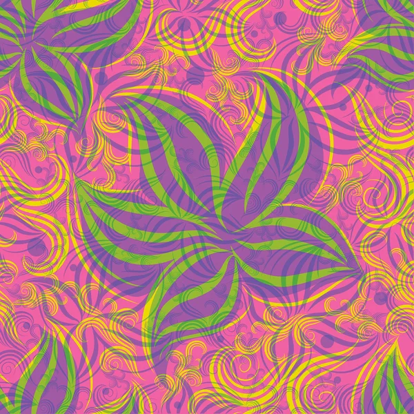 난초 꽃과 완벽 한 꽃 패턴 벡터 — 스톡 벡터