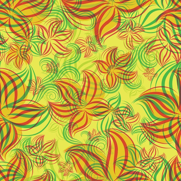Motif floral sans couture vectoriel avec fleur de lys — Image vectorielle