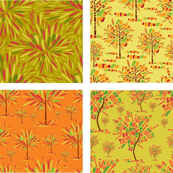 Bezešvé vzory s dekorativní strom z mozaiky — Stockový vektor