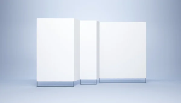 Leeres weißes Banner — Stockfoto