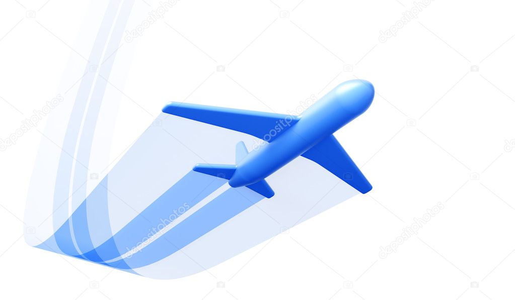 Symbolic airplane take off