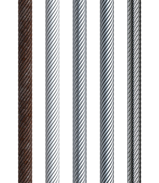 Set of seamless steel cable