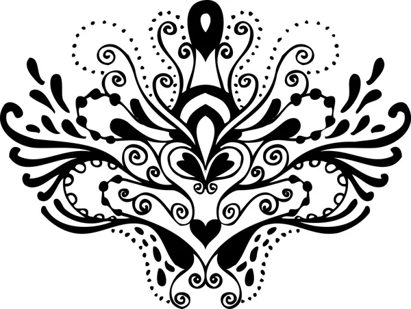 Black and white tattoo pattern — Stock Vector