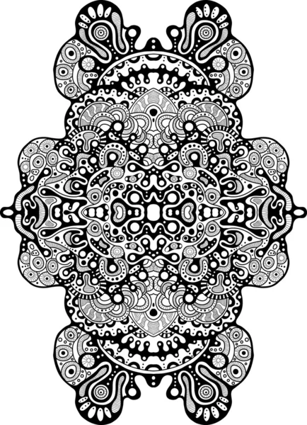 Zwart-wit symmetrische patroon — Stockvector
