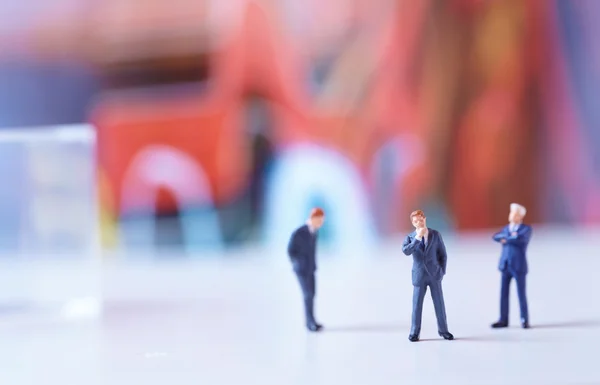 Miniaturní figurky úspěšný obchodní tým. — Stock fotografie