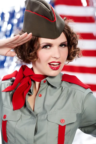 Pin-up girl. American style — Stock Photo, Image