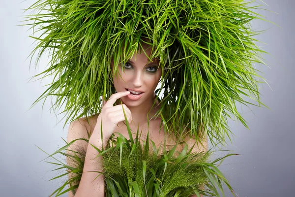 Ecology woman, green concept — Stock Photo, Image