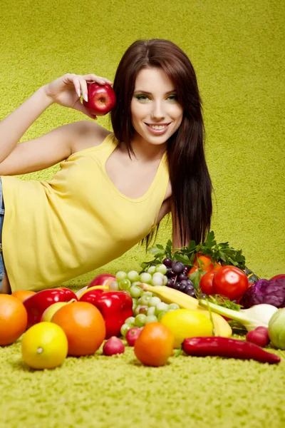 Groenten en fruit winkelen — Stockfoto