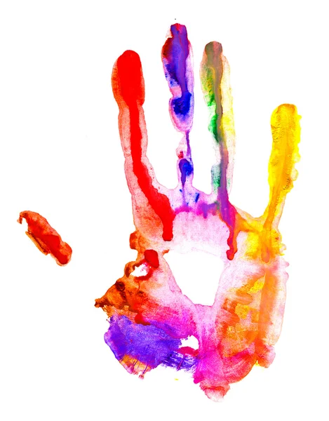stock image Colored hand print.