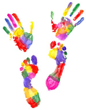 Handprint and footprint clipart